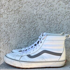 Vans White and Gray High-Top Sneakers SK8-Hi Skater Made for the Elements Shoes